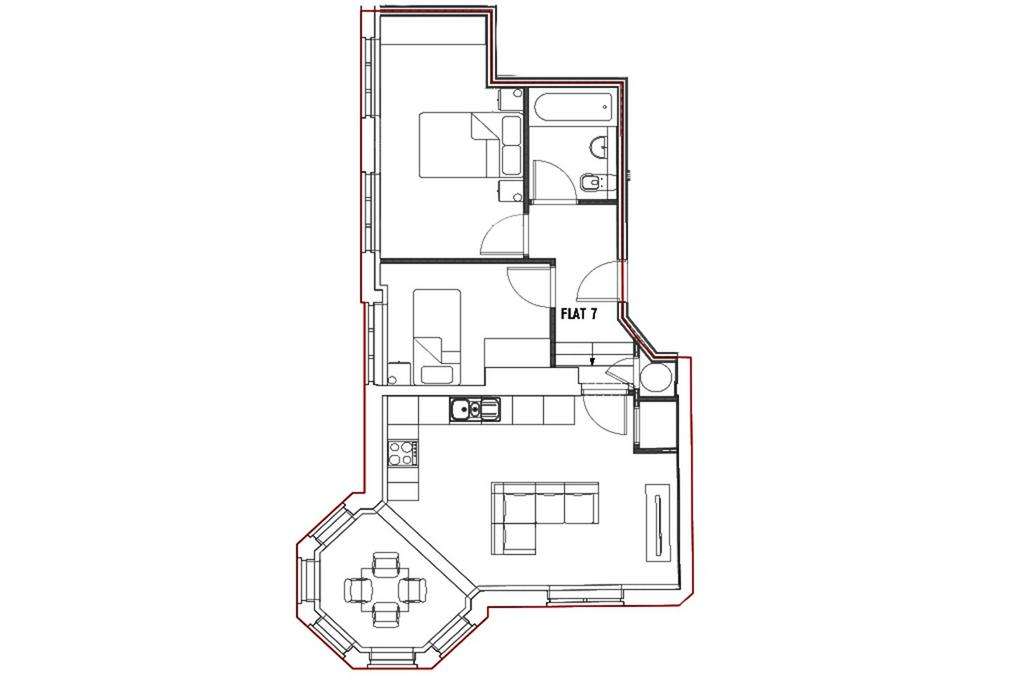 2 bedroom flat to rent - floorplan