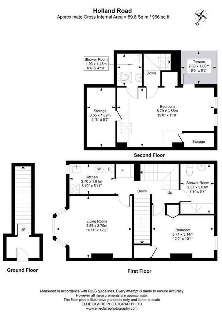 2 bedroom flat to rent - floorplan