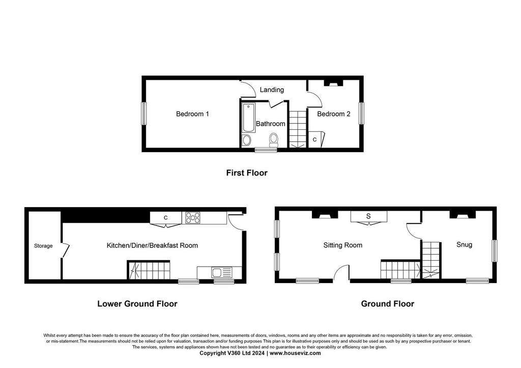 2 bedroom cottage for sale - floorplan