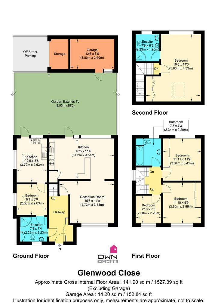 5 bedroom semi-detached house for sale - floorplan