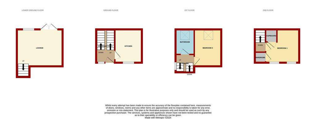 2 bedroom end of terrace house for sale - floorplan