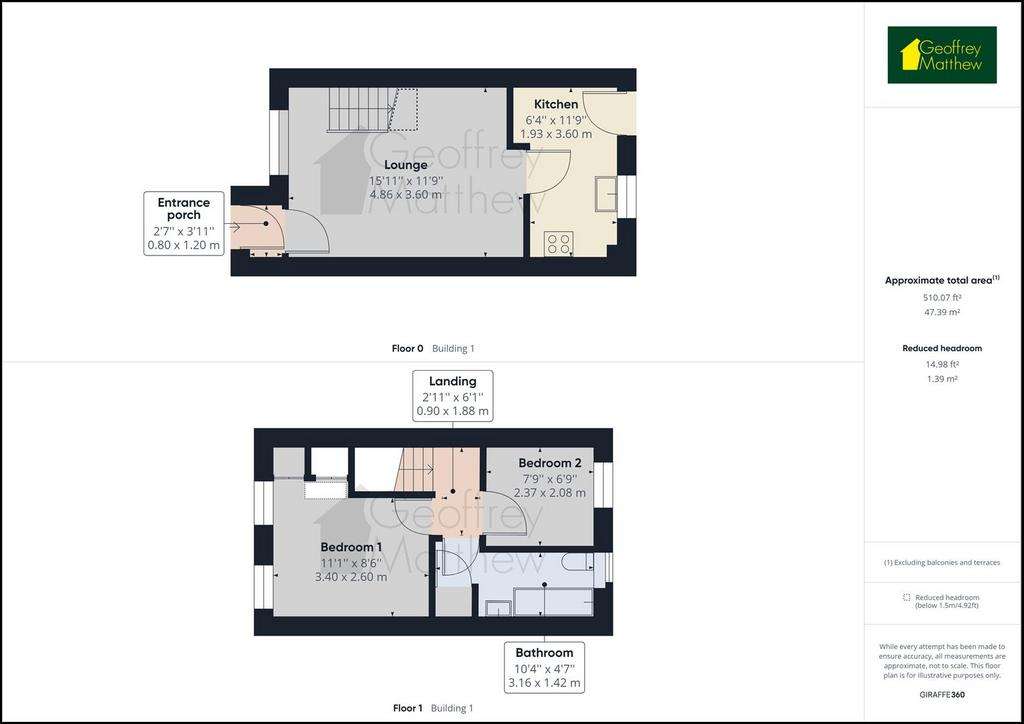 2 bedroom terraced house to rent - floorplan