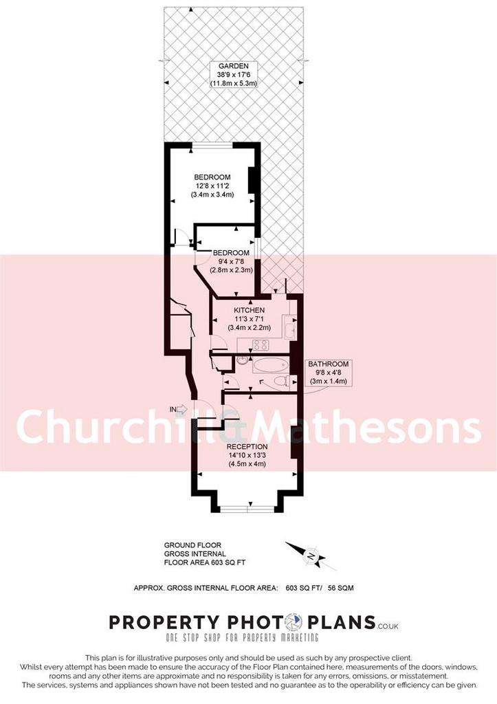 2 bedroom detached house to rent - floorplan