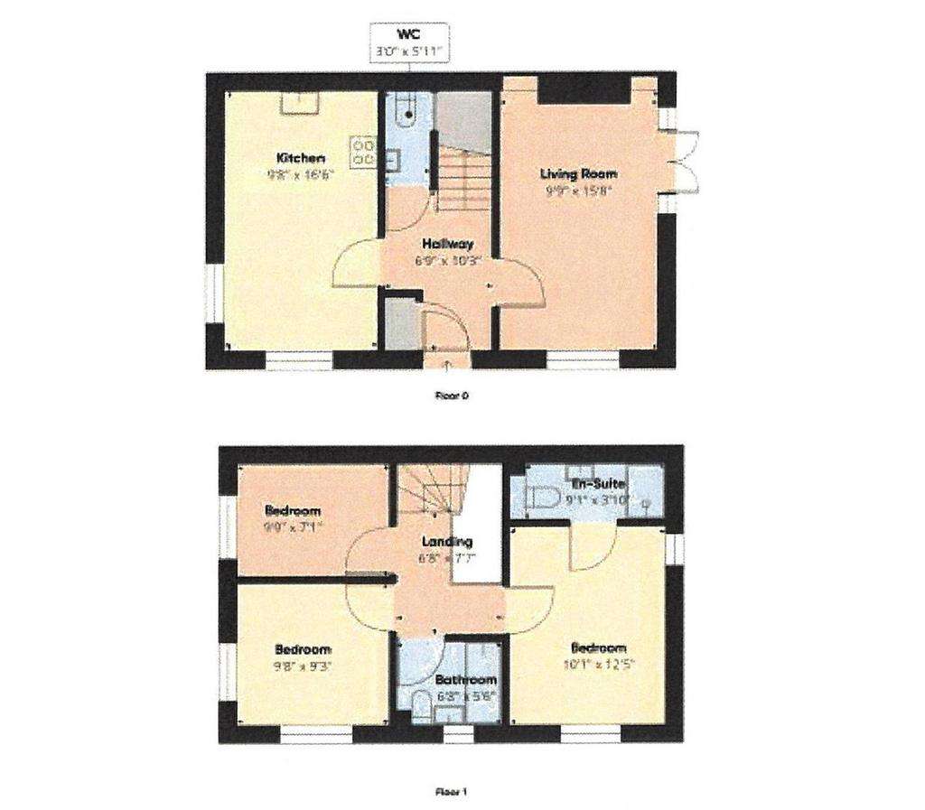 3 bedroom semi-detached house for sale - floorplan