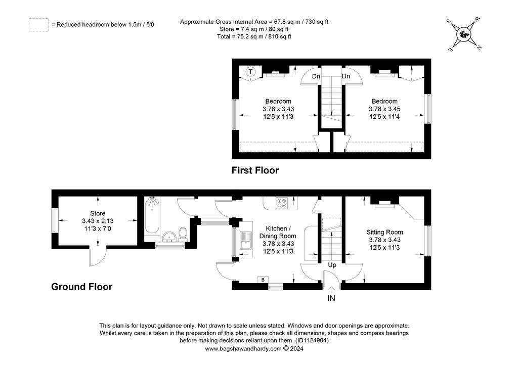 2 bedroom semi-detached house for sale - floorplan