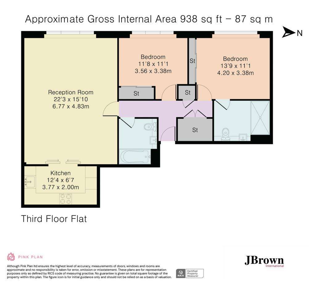 2 bedroom flat to rent - floorplan