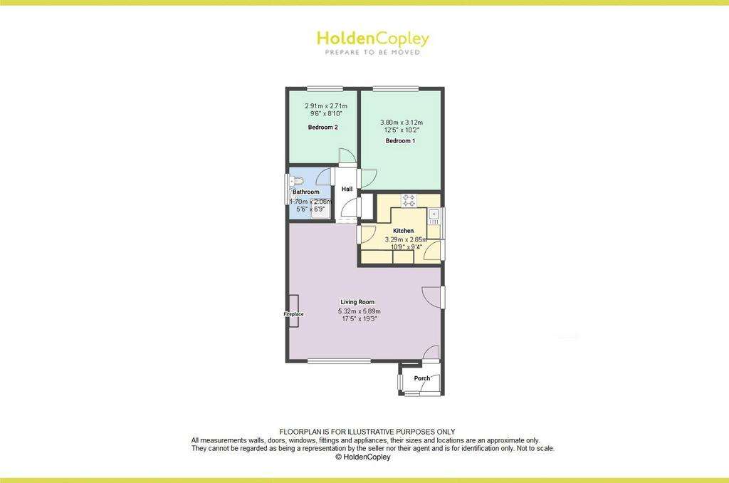 2 bedroom detached bungalow for sale - floorplan