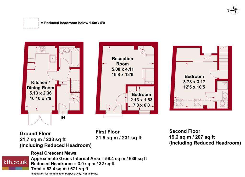 2 bedroom mews house for sale - floorplan