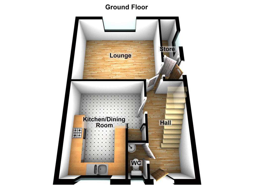 3 bedroom semi-detached house for sale - floorplan