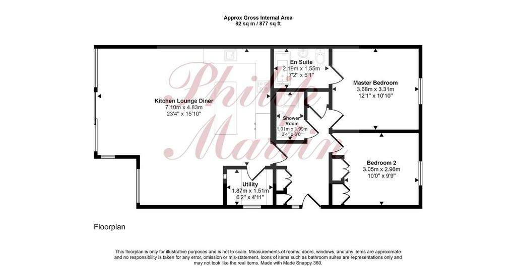 2 bedroom flat to rent - floorplan