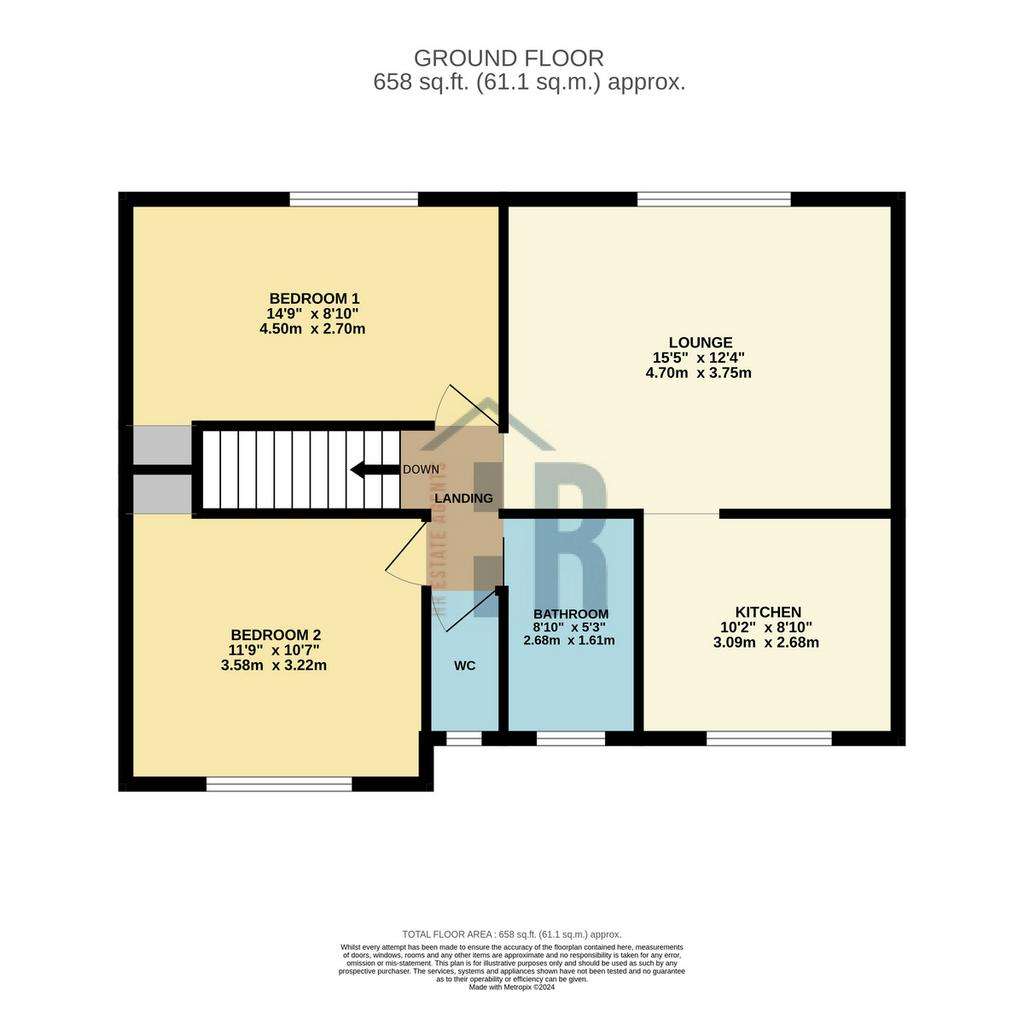 2 bedroom maisonette for sale - floorplan