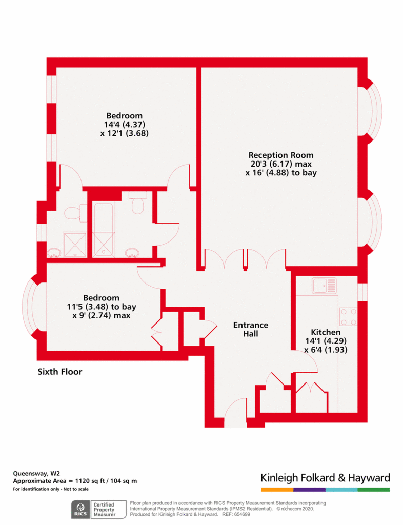 2 bedroom flat for sale - floorplan