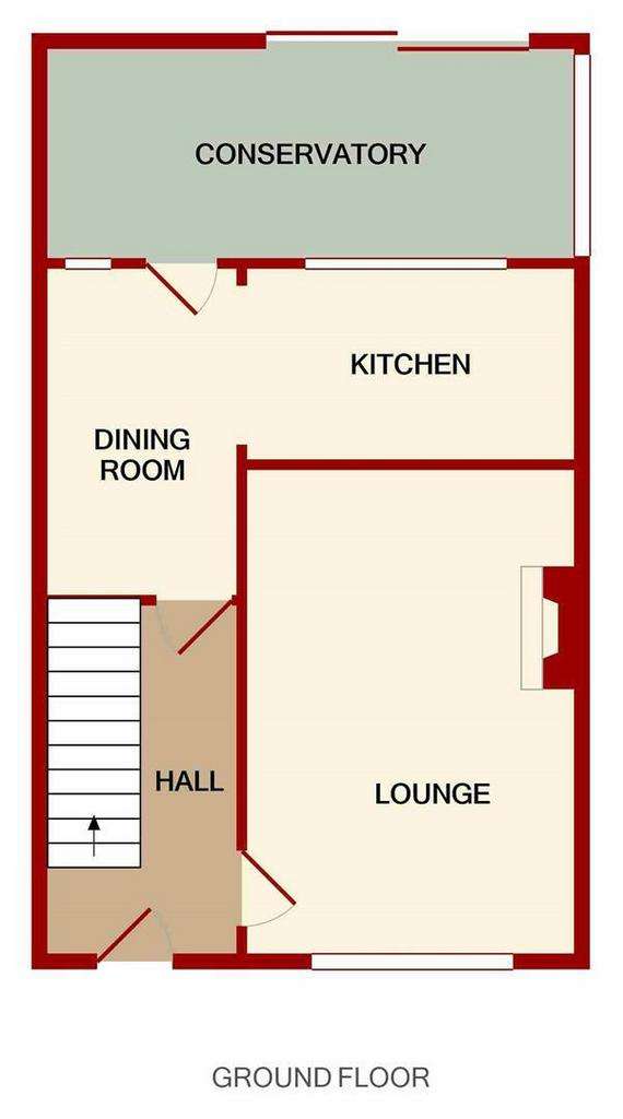 2 bedroom terraced house for sale - floorplan