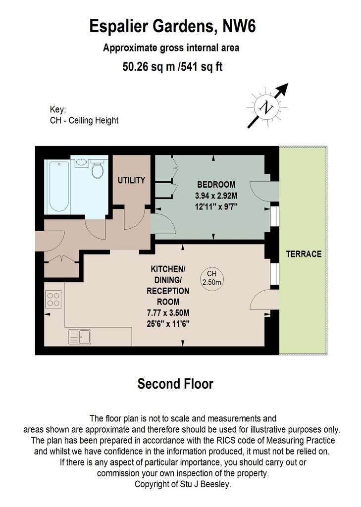 1 bedroom flat for sale - floorplan