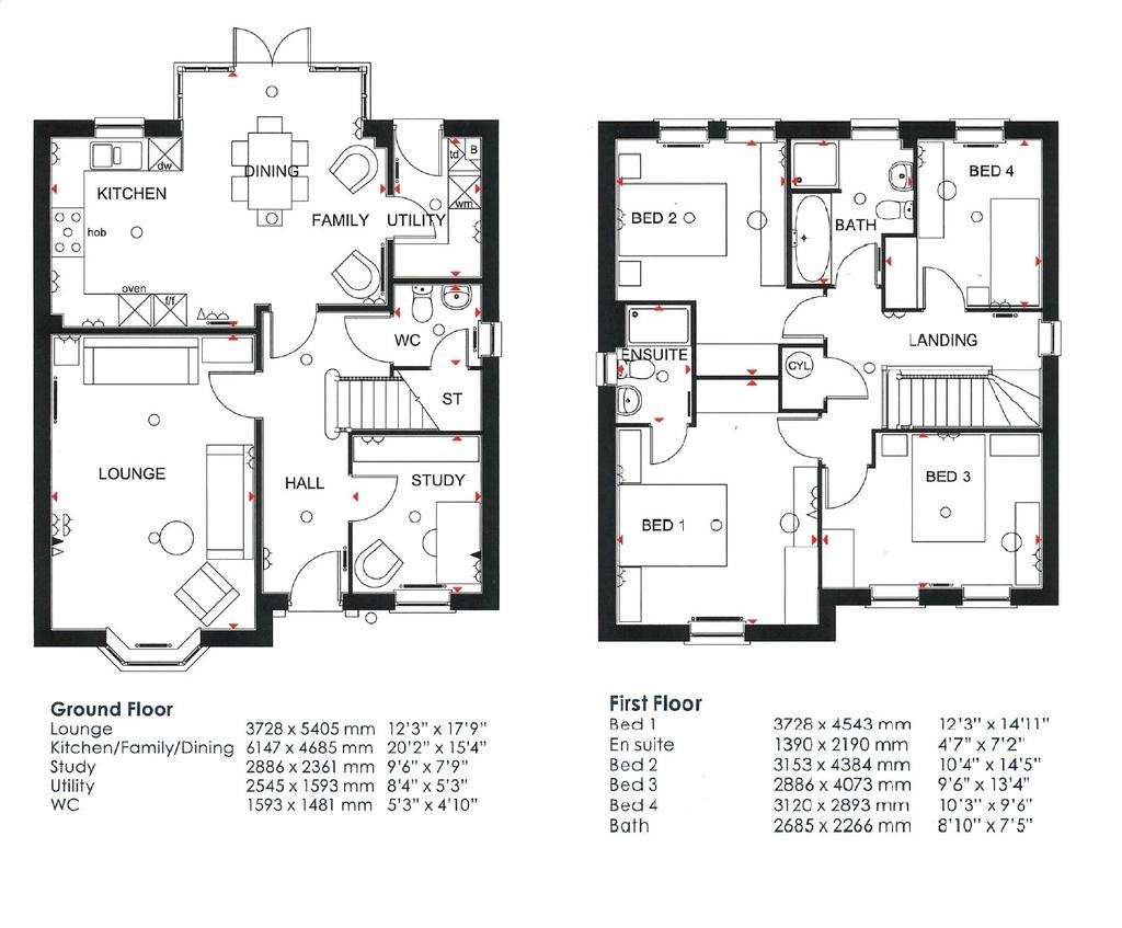 4 bedroom detached house for sale - floorplan