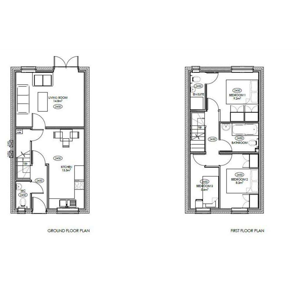 3 bedroom detached house to rent - floorplan