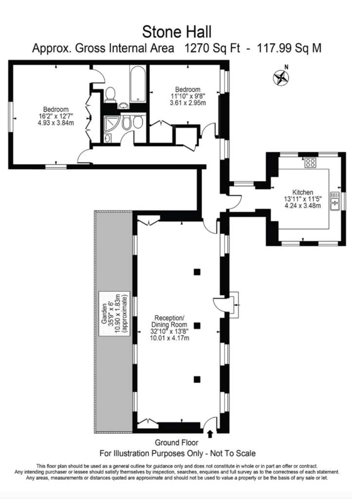 2 bedroom flat to rent - floorplan