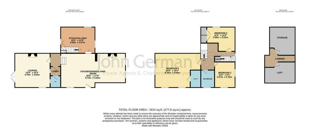 3 bedroom cottage to rent - floorplan