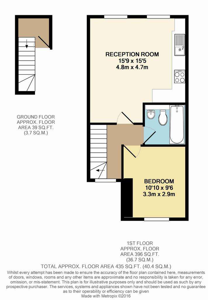 1 bedroom flat to rent - floorplan