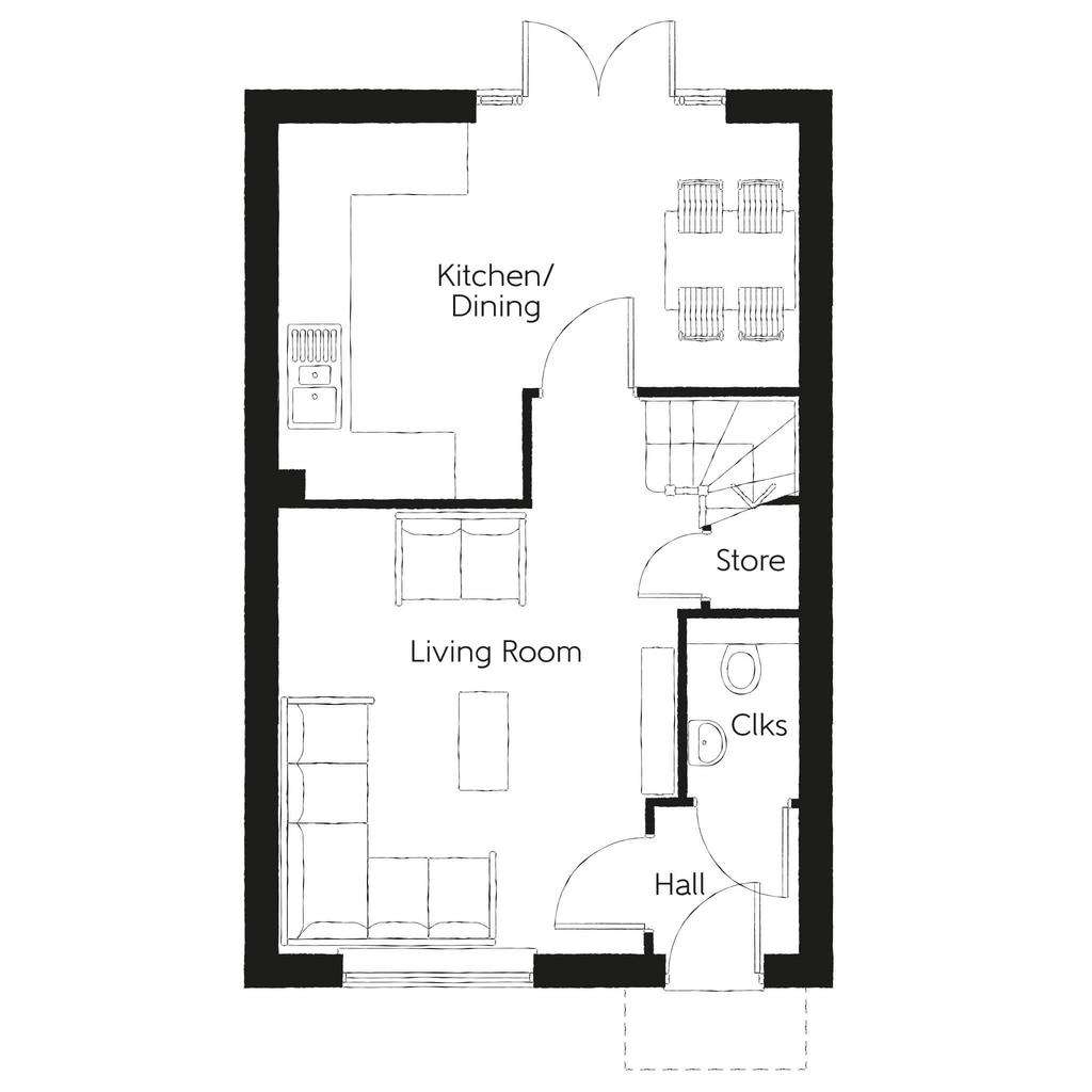 3 bedroom semi-detached house for sale - floorplan