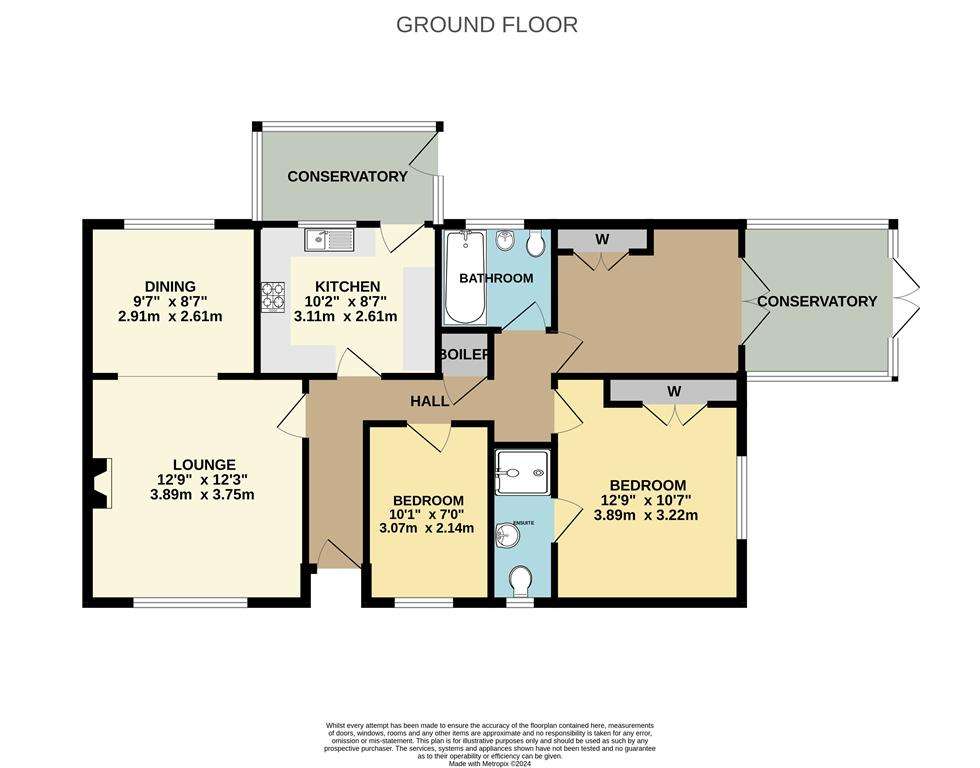 3 bedroom bungalow for sale - floorplan