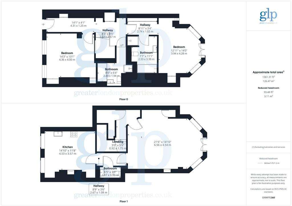 2 bedroom flat to rent - floorplan