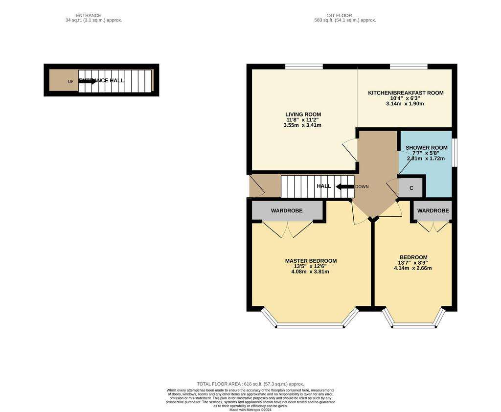 2 bedroom flat for sale - floorplan