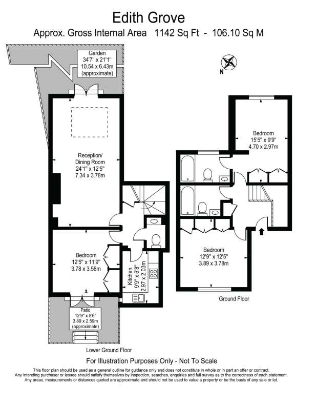 3 bedroom maisonette to rent - floorplan