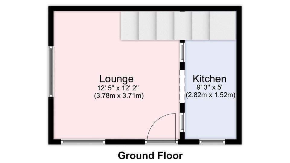 1 bedroom end of terrace house for sale - floorplan