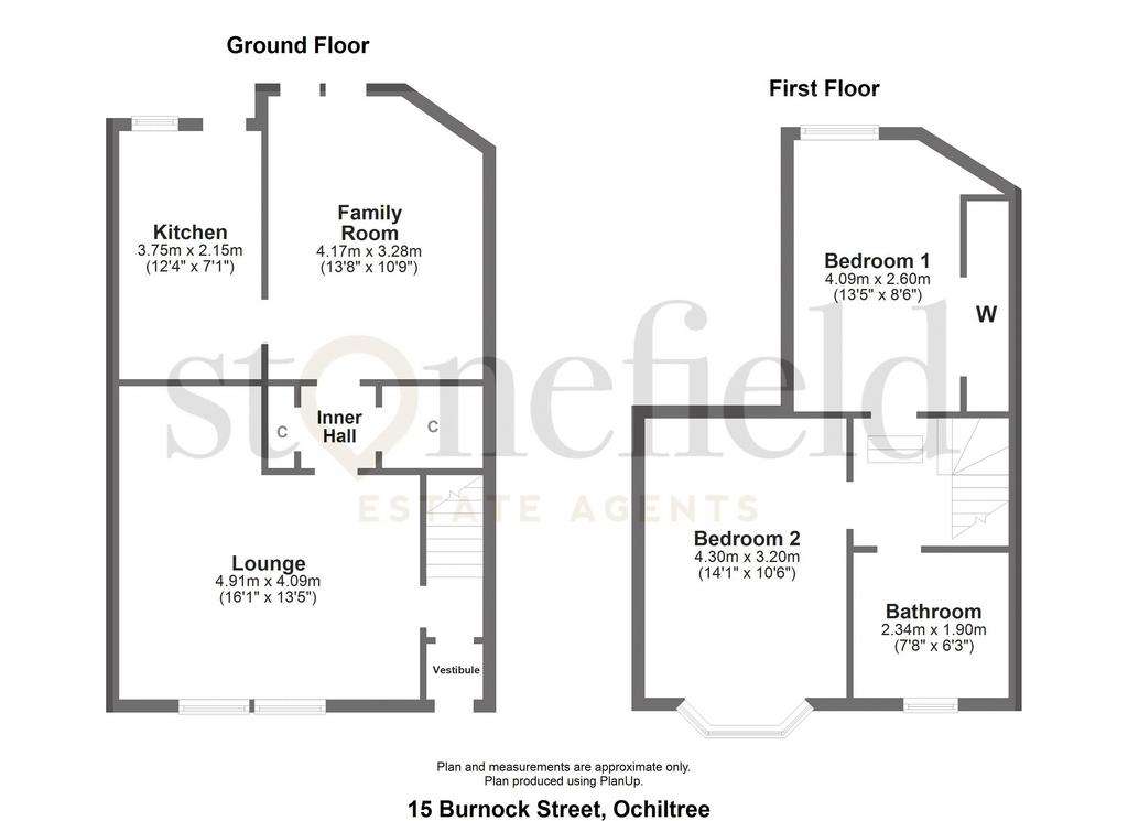 2 bedroom end of terrace house for sale - floorplan