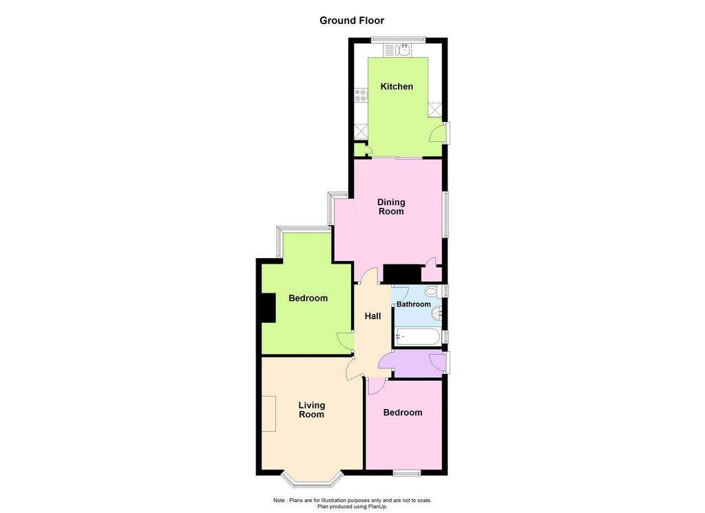 2 bedroom semi-detached bungalow for sale - floorplan