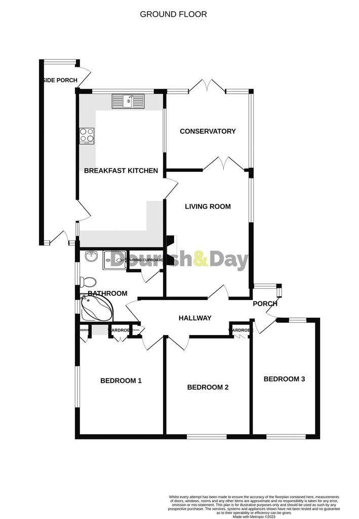 3 bedroom bungalow for sale - floorplan