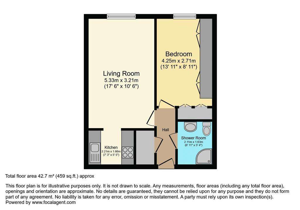 1 bedroom retirement property for sale - floorplan