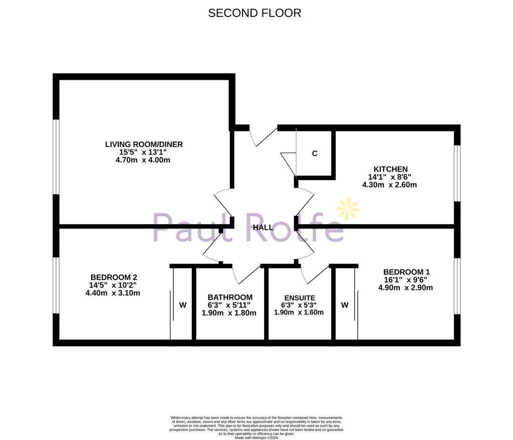 2 bedroom flat for sale - floorplan