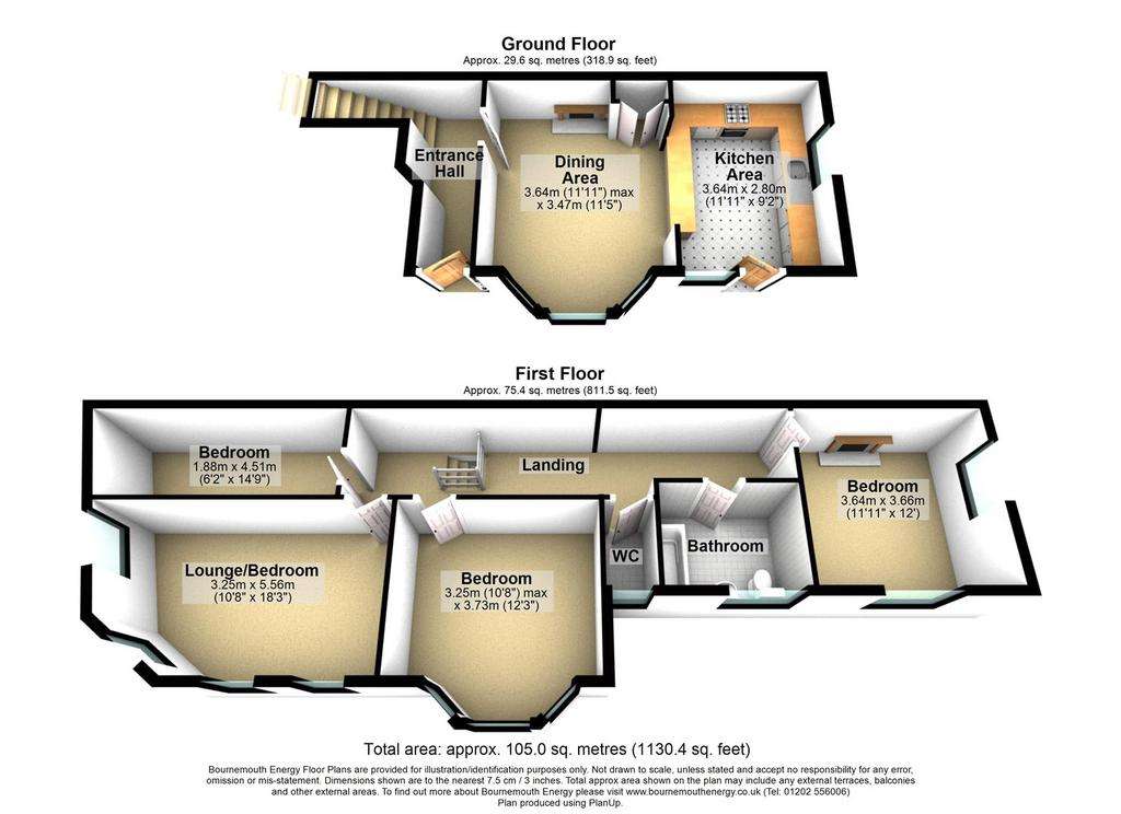 3 bedroom maisonette for sale - floorplan