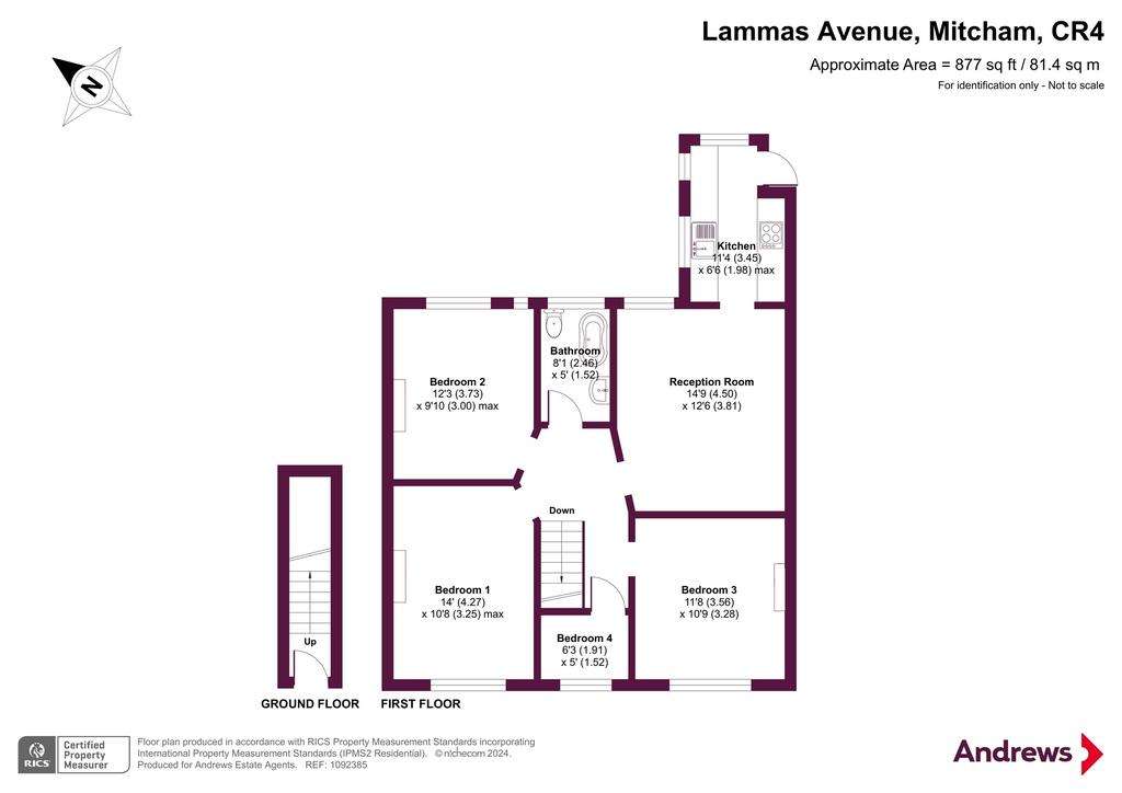 3 bedroom flat for sale - floorplan