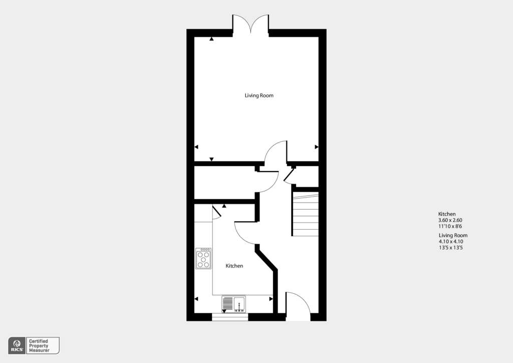 2 bedroom terraced house for sale - floorplan