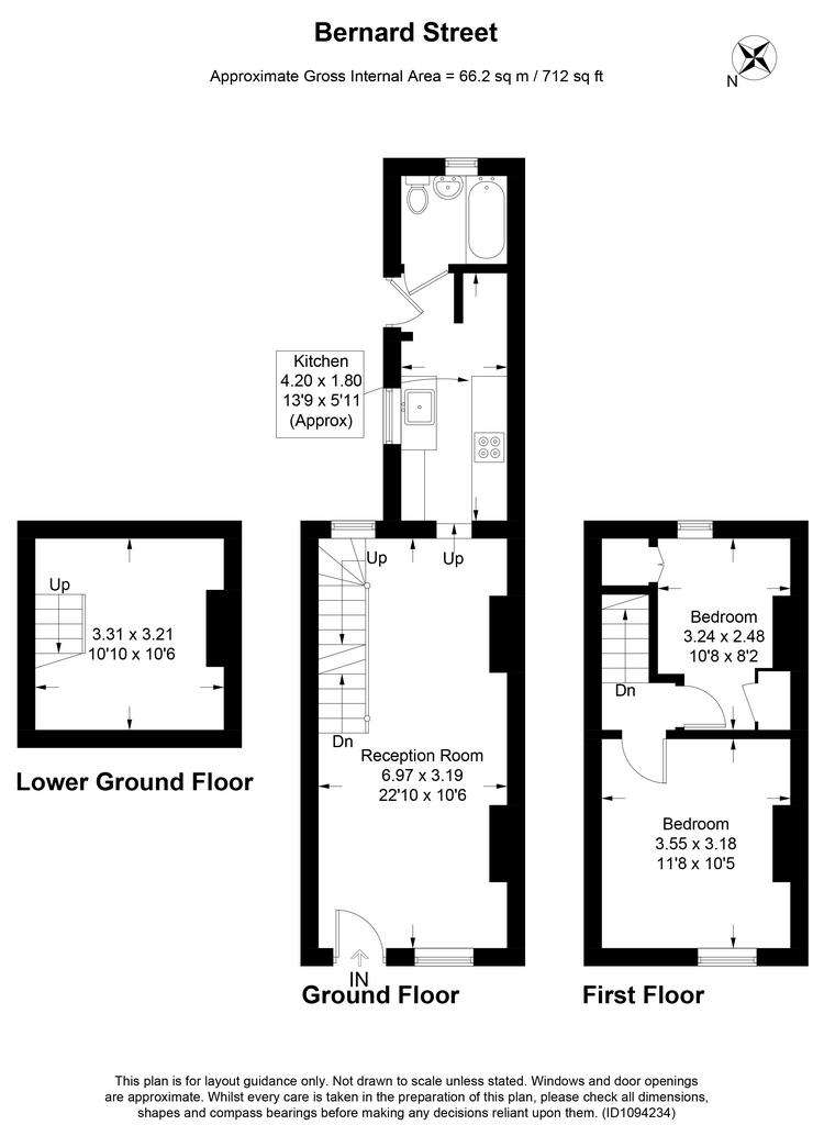 2 bedroom terraced house for sale - floorplan