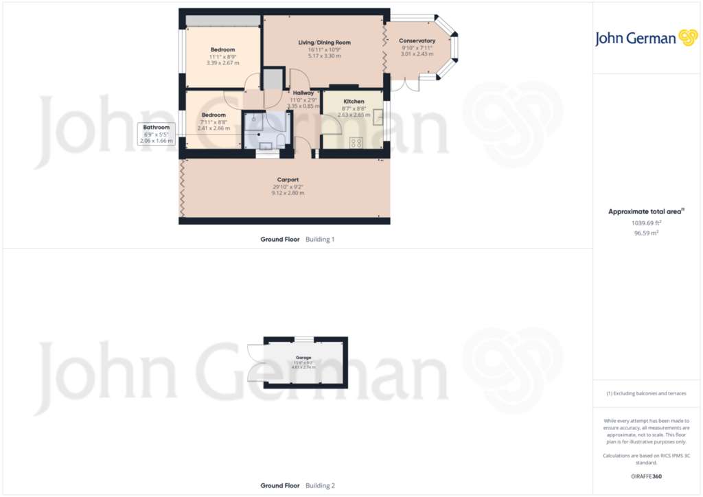 2 bedroom detached bungalow for sale - floorplan