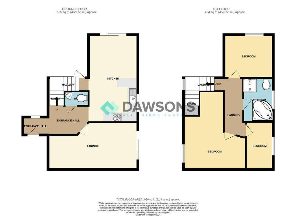 3 bedroom detached house for sale - floorplan