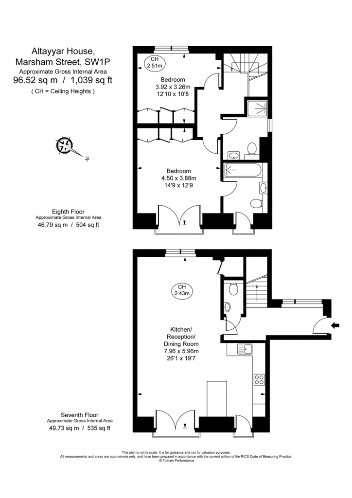 2 bedroom flat to rent - floorplan