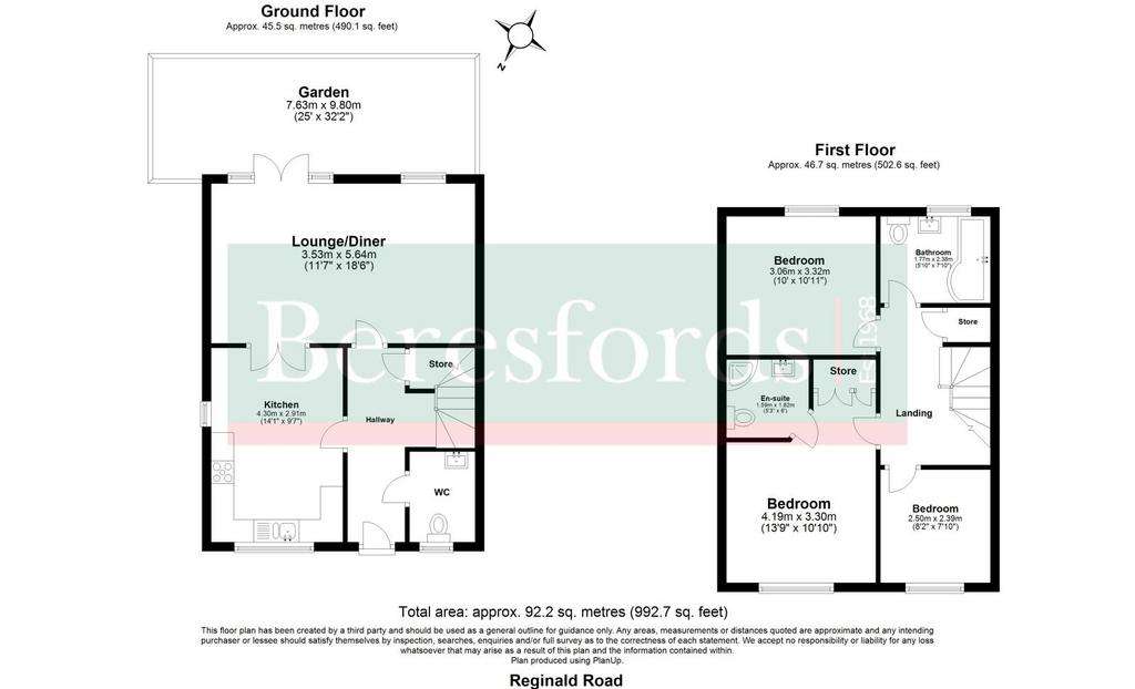 3 bedroom semi-detached house for sale - floorplan