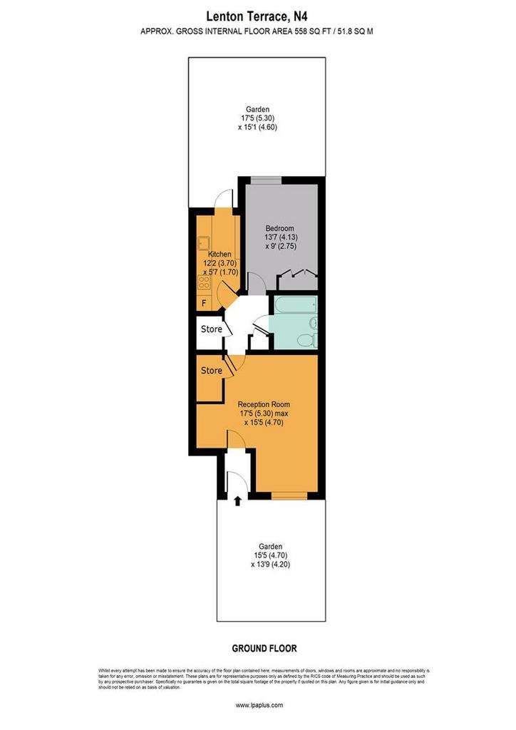 1 bedroom flat to rent - floorplan