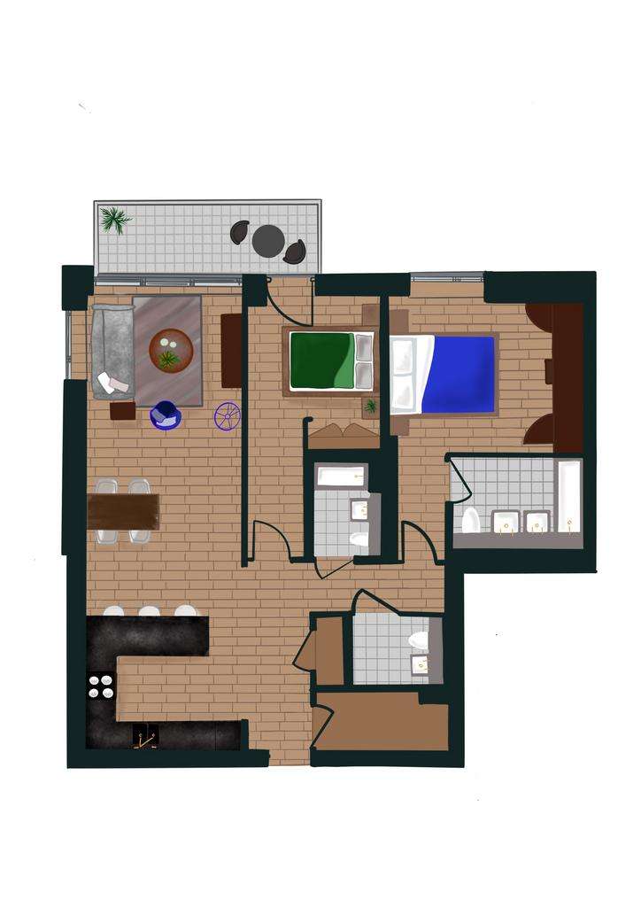 2 bedroom flat to rent - floorplan