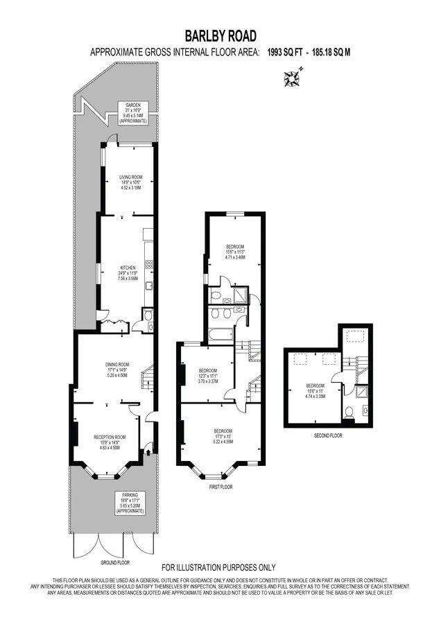 4 bedroom terraced house to rent - floorplan