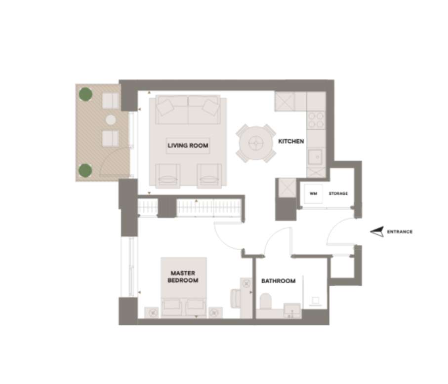 1 bedroom flat for sale - floorplan