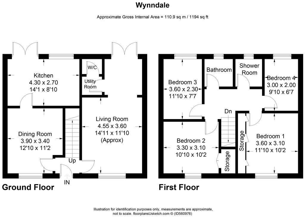 4 bedroom semi-detached house to rent - floorplan