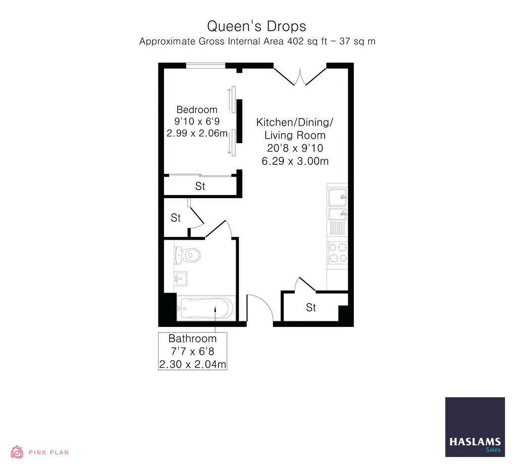 1 bedroom flat to rent - floorplan