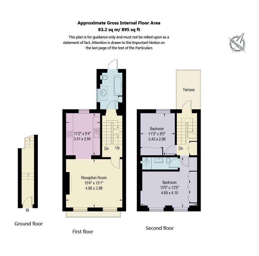 2 bedroom flat to rent - floorplan