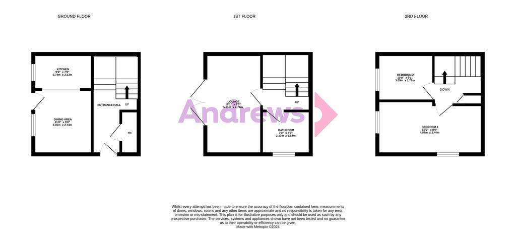 2 bedroom house to rent - floorplan